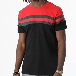 Budget ✨ Tee 😀 Shirt Tricolore 4058 Noir Vert Rouge de Classic Series 👏 -Classic Series Soldes classic series 325811 4058 ROUGE VERT NOIR 20220701T144837 03