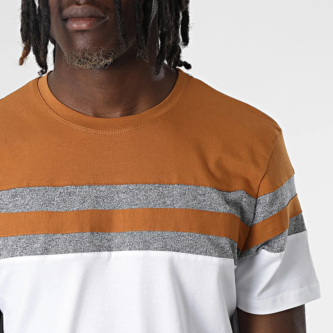 Remise 😍 Tee Shirt 4058 Blanc Camel Gris Chiné de Classic Series 🛒 4 Remise 😍 Tee Shirt 4058 Blanc Camel Gris Chiné de Classic Series 🛒 – Image 2