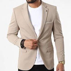 Acheter 🎉 Veste Blazer X-6016 Beige de Classic Series ❤️ -Classic Series Soldes classic series 325881 X 6016 BEIGE 20220630T142552 03