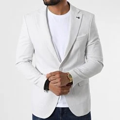 Top 10 😀 Veste Blazer X-6019 Blanc de Classic Series ⭐ -Classic Series Soldes classic series 325931 X 6019 WHITE 20220630T143414 03