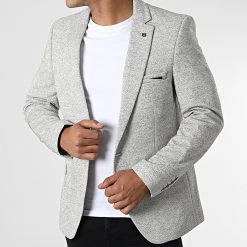 Remise ⌛ Veste Blazer X-9149 Gris Chiné de Classic Series ✨