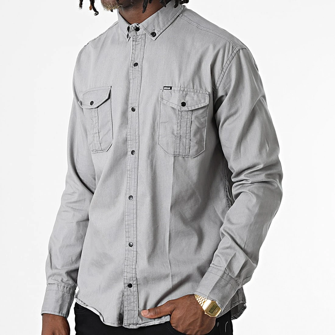 Meilleur prix ✔️ Chemise Manches Longues W-323 Gris de Classic Series 🛒 3 Meilleur prix ✔️ Chemise Manches Longues W-323 Gris de Classic Series 🛒