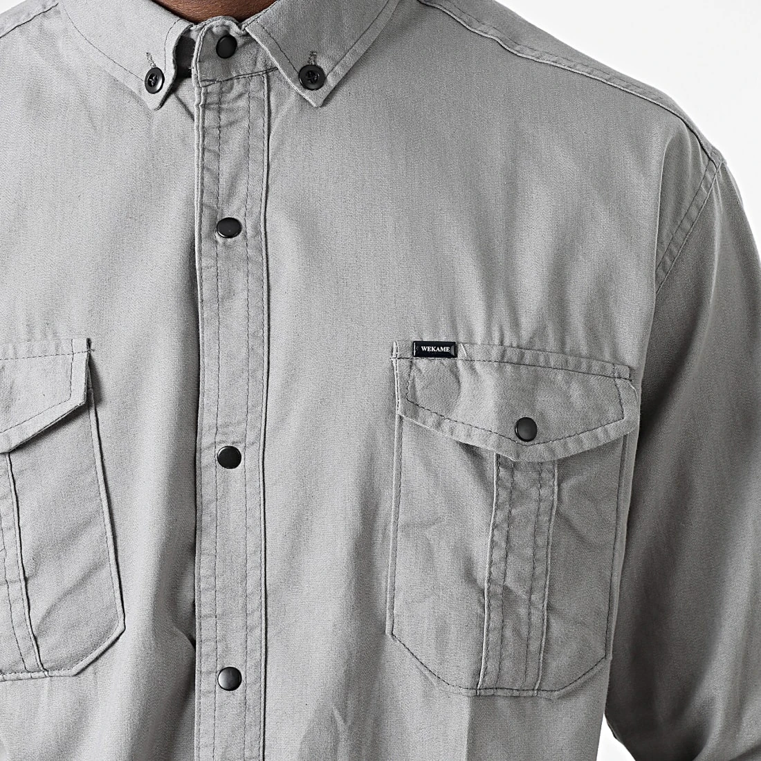 Meilleur prix ✔️ Chemise Manches Longues W-323 Gris de Classic Series 🛒 4 Meilleur prix ✔️ Chemise Manches Longues W-323 Gris de Classic Series 🛒 – Image 2