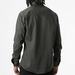 Promo ⌛ Chemise Manches Longues W-323 Vert Foncé de Classic Series 😀 -Classic Series Soldes classic series 325974 W 323 KAKI 20220701T152256 04