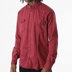 Meilleure vente ✨ Chemise Manches Longues Col Mao W-324 Bordeaux de Classic Series 🤩 -Classic Series Soldes classic series 325983 W 324 BORDEAUX 20220701T151708 03