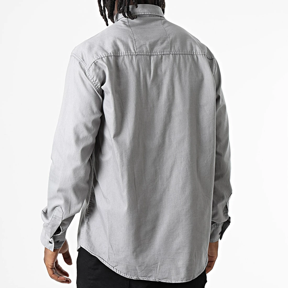 Vente flash 🧨 Chemise Manches Longues Col Mao W-324 Gris de Classic Series ✔️ 6 Vente flash 🧨 Chemise Manches Longues Col Mao W-324 Gris de Classic Series ✔️ – Image 4