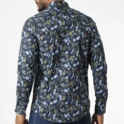 Offres ✔️ Chemise Manches Longues 7711 Bleu Marine Floral de Classic Series 🌟 -Classic Series Soldes classic series 328434 7711SOS BLUE 20220720T152135 04