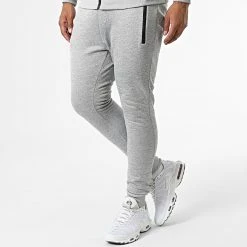 Sortie ✔️ Ensemble Veste Zippée Capuche Et Pantalon Jogging 2935 Gris Chiné de Classic Series ✔️ -Classic Series Soldes classic series 328454 W 2935 GREY 20220726T091100 04