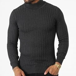 Nouveau 🤩 Pull Col Roulé 2433 Gris Anthracite de Classic Series ✔️ -Classic Series Soldes classic series 329217 2433 ANTHRACITE 20220726T110324 03