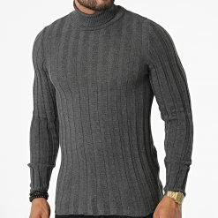 Budget 🛒 Pull Col Roulé 2300 Gris Anthracite de Classic Series ⭐