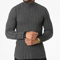 Budget 🛒 Pull Col Roulé 2300 Gris Anthracite de Classic Series ⭐ -Classic Series Soldes classic series 329218 2300 ANTHRACITE 20220726T110255 03