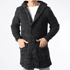 Meilleur prix 😉 Manteau Capuche 2620 Noir Gris Anthracite de Classic Series 💯