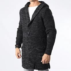 Meilleur prix 😉 Manteau Capuche 2620 Noir Gris Anthracite de Classic Series 💯 -Classic Series Soldes classic series 329220 2620 BLACK ANTHRA 20220722T152948 03