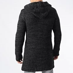 Meilleur prix 😉 Manteau Capuche 2620 Noir Gris Anthracite de Classic Series 💯 -Classic Series Soldes classic series 329220 2620 BLACK ANTHRA 20220722T152949 04