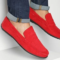 Grosses soldes 🔔 Mocassins ZD001 Rouge de Classic Series 😉