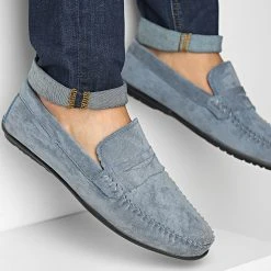 Vente flash 🥰 Mocassins ZD001 Bleu Ciel de Classic Series 🤩