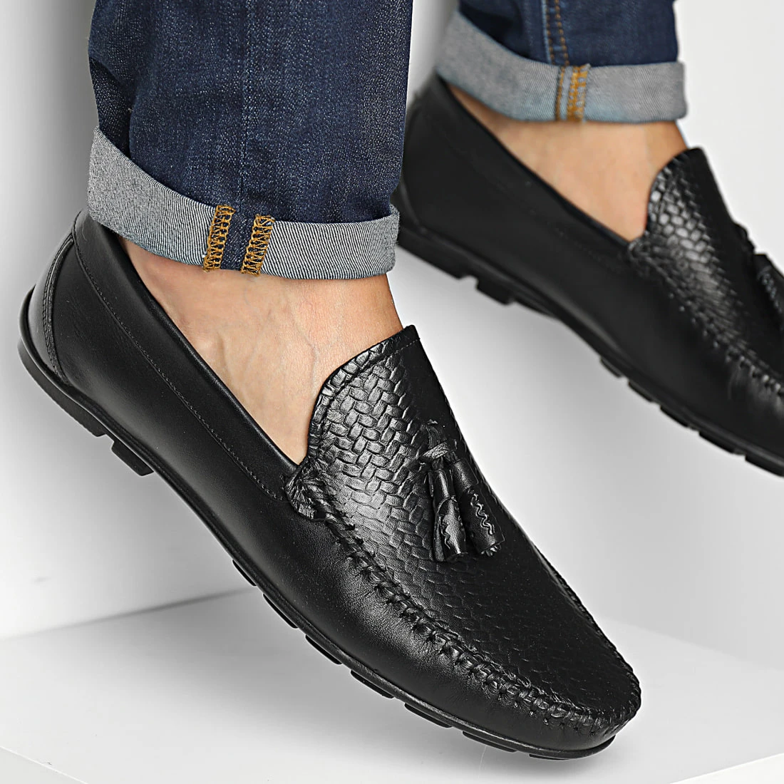 Sortie 🎁 Mocassins 01 Noir de Classic Series ⌛ 3 Sortie 🎁 Mocassins 01 Noir de Classic Series ⌛