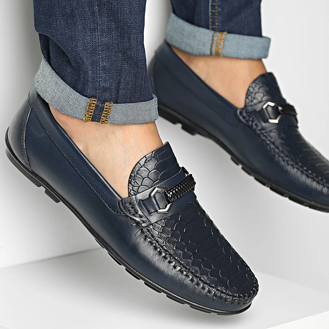 Le moins cher ❤️ Mocassins 17 Bleu Marine de Classic Series 👍 3 Le moins cher ❤️ Mocassins 17 Bleu Marine de Classic Series 👍