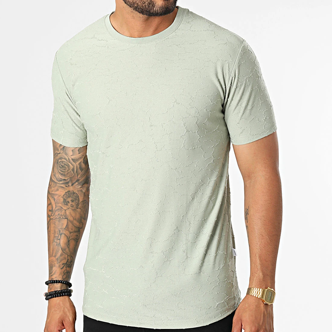 De gros 🎉 Tee 🔥 Shirt LM367 Vert Kaki de Classic Series ✔️ 3 De gros 🎉 Tee 🔥 Shirt LM367 Vert Kaki de Classic Series ✔️