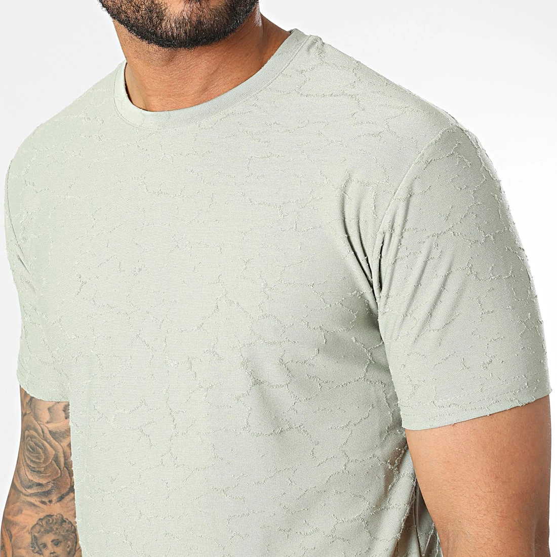 De gros 🎉 Tee 🔥 Shirt LM367 Vert Kaki de Classic Series ✔️ 4 De gros 🎉 Tee 🔥 Shirt LM367 Vert Kaki de Classic Series ✔️ – Image 2