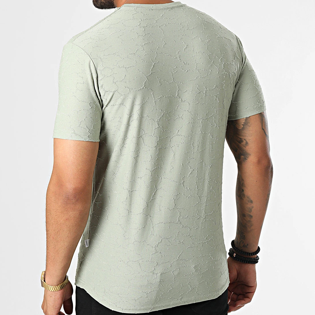 De gros 🎉 Tee 🔥 Shirt LM367 Vert Kaki de Classic Series ✔️ 6 De gros 🎉 Tee 🔥 Shirt LM367 Vert Kaki de Classic Series ✔️ – Image 4