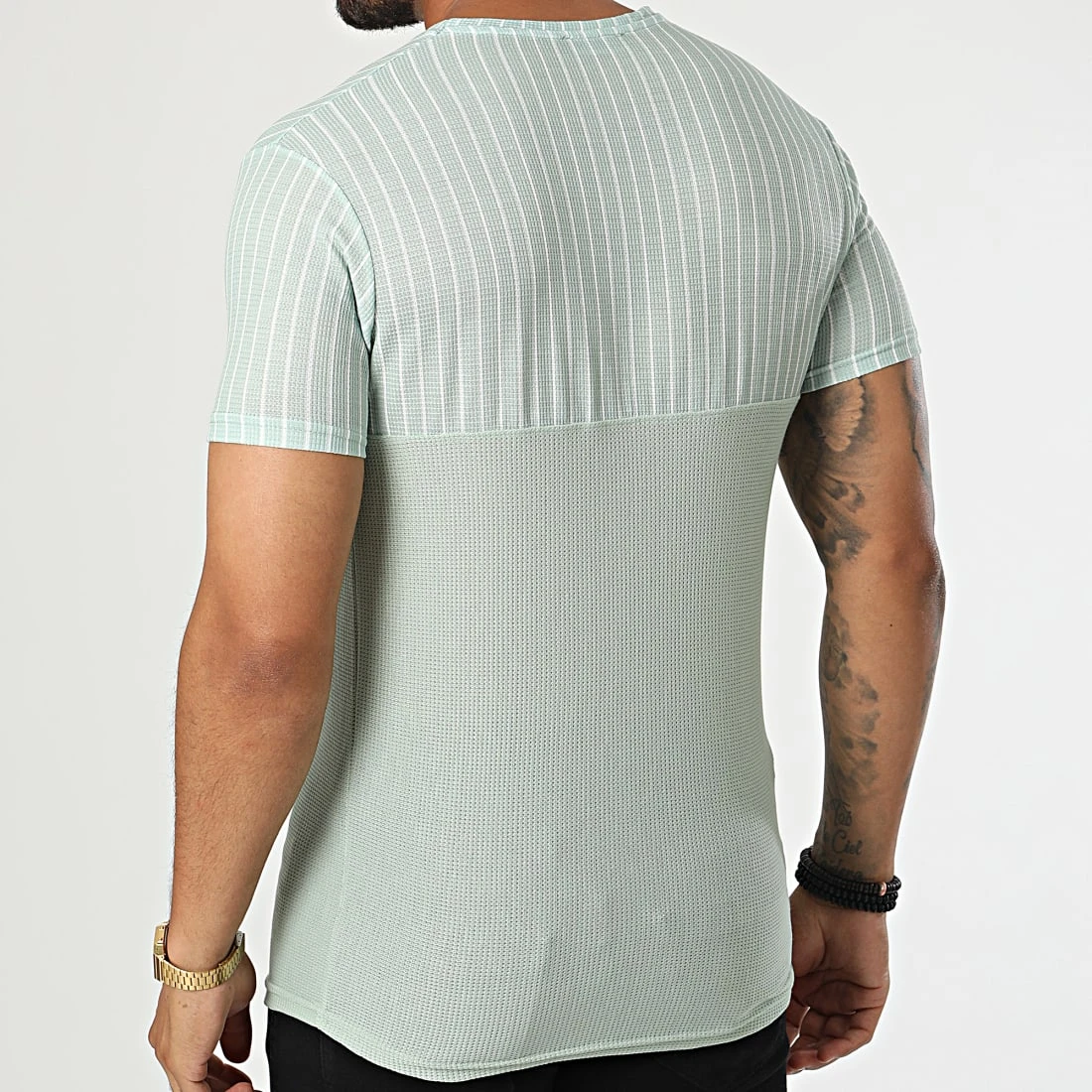 Acheter 😉 Tee Shirt A Rayures LM479 Vert Clair de Classic Series 🔔 6 Acheter 😉 Tee Shirt A Rayures LM479 Vert Clair de Classic Series 🔔 – Image 4