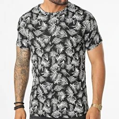 Nouveau 😀 Tee Shirt LM458 Noir Blanc Floral de Classic Series 🔔