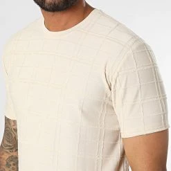 Promo 😀 Tee 🎉 Shirt A Carreaux LM369 Beige de Classic Series ✔️ -Classic Series Soldes classic series 329610 LM369 BEJ 20220728T144434 02