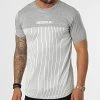De gros 🔔 Tee Shirt A Rayures LM471 Gris Clair de Classic Series ⭐ -Classic Series Soldes classic series 329612 LM471 GRI 20220728T144639 01