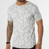 Top 10 🌟 Tee Shirt LM458 Gris Blanc Floral de Classic Series 🛒 -Classic Series Soldes classic series 329625 LM458 GRI 20220728T144516 01