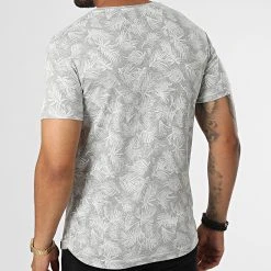 Top 10 🌟 Tee Shirt LM458 Gris Blanc Floral de Classic Series 🛒 -Classic Series Soldes classic series 329625 LM458 GRI 20220728T144520 04