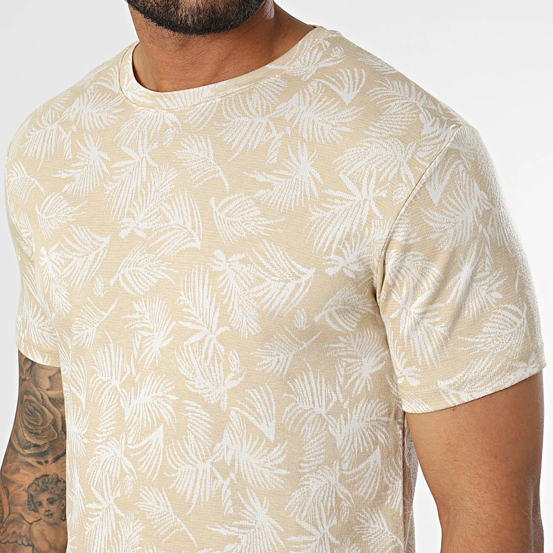 Vente flash ⭐ Tee 🧨 Shirt LM458 Beige Blanc Floral de Classic Series ❤️ 4 Vente flash ⭐ Tee 🧨 Shirt LM458 Beige Blanc Floral de Classic Series ❤️ – Image 2