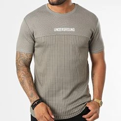 Budget 🥰 Tee 😉 Shirt A Rayures LM471 Taupe de Classic Series ✨ -Classic Series Soldes classic series 329632 LM471 VIZON 20220728T095801 03