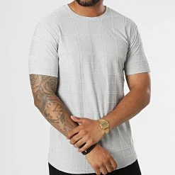 Vente flash 😀 Tee 🥰 Shirt A Carreaux LM369 Gris de Classic Series ❤️ -Classic Series Soldes classic series 329639 LM369 GRI 20220727T163046 03