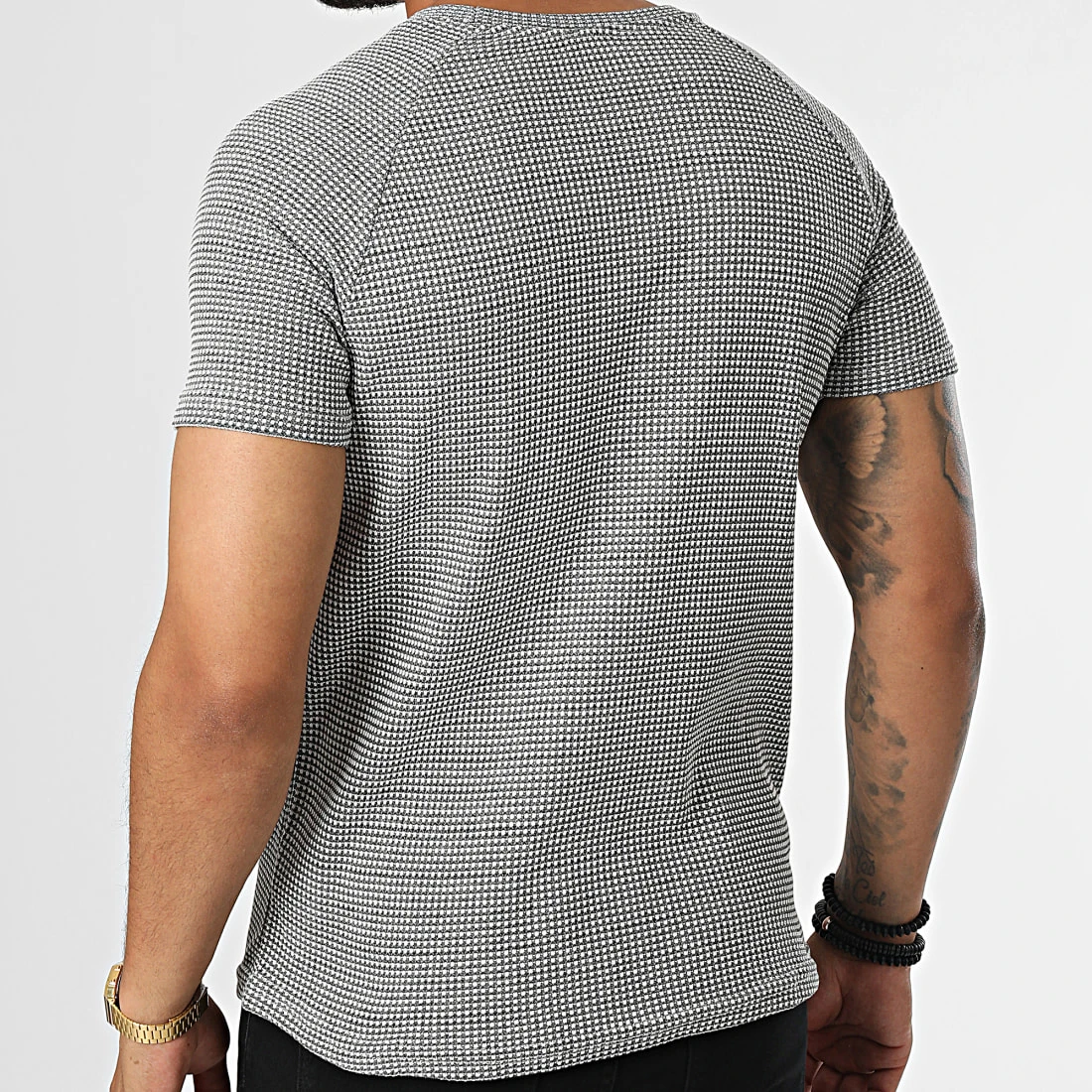 Meilleur prix 🔥 Tee Shirt LM518 Gris Blanc de Classic Series ❤️ 6 Meilleur prix 🔥 Tee Shirt LM518 Gris Blanc de Classic Series ❤️ – Image 4