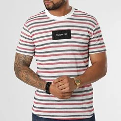 Promo ✨ Tee 👍 Shirt LM077 Blanc Noir Rouge de Classic Series ✔️ -Classic Series Soldes classic series 329694 LM077 KIRMIZI 20220728T143932 03