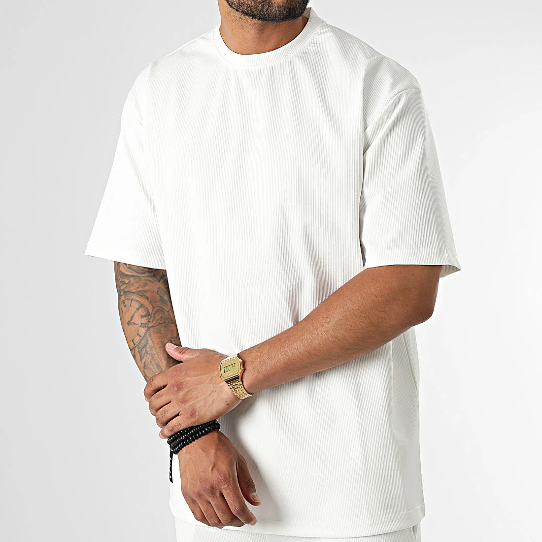 Sortie 🎁 Ensemble Tee Shirt Et Pantalon Jogging MAX009 Blanc de Classic Series 👍 5 Sortie 🎁 Ensemble Tee Shirt Et Pantalon Jogging MAX009 Blanc de Classic Series 👍 – Image 3