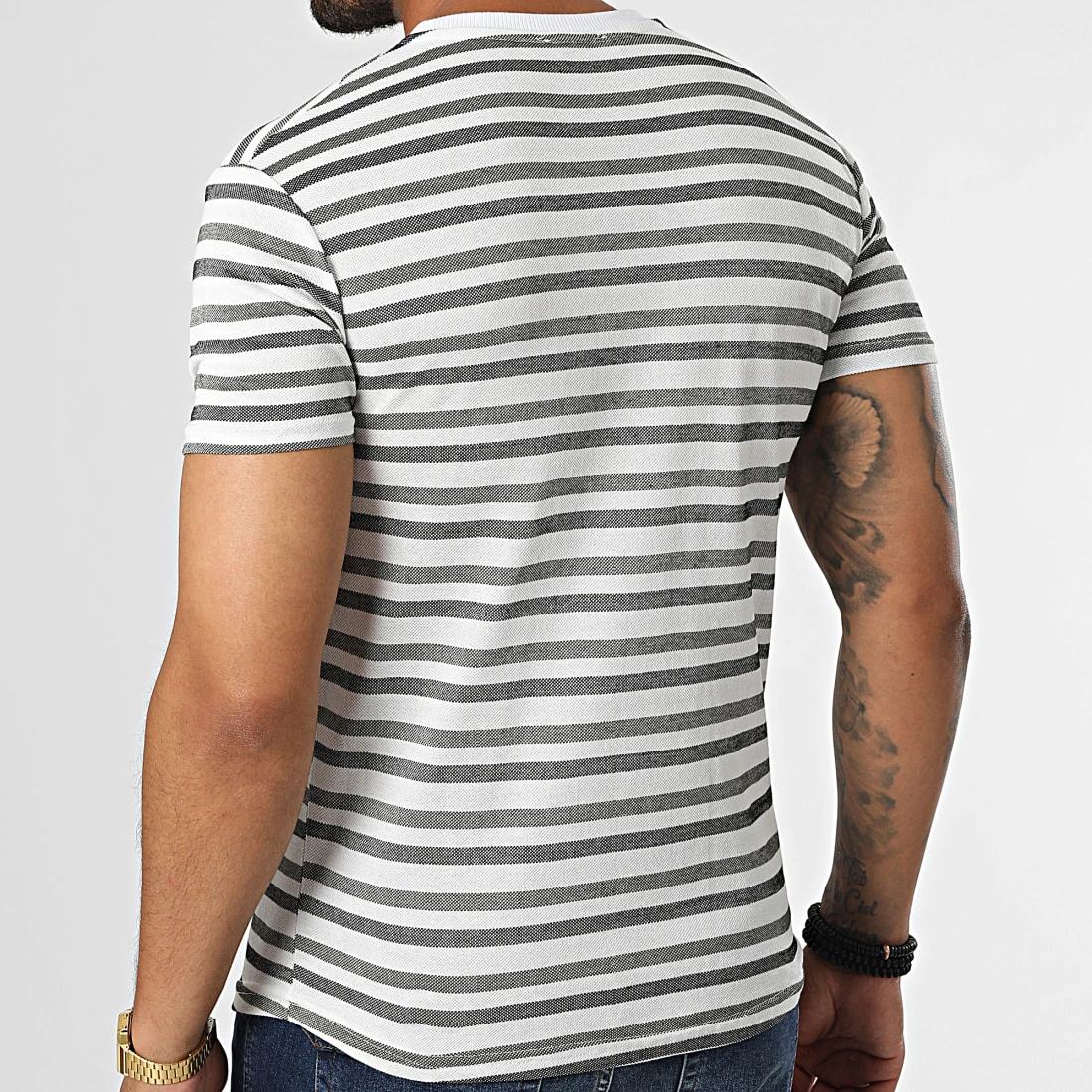 Nouveau ✨ Tee 🌟 Shirt LM077 Blanc Noir Vert Kaki de Classic Series ⭐ 6 Nouveau ✨ Tee 🌟 Shirt LM077 Blanc Noir Vert Kaki de Classic Series ⭐ – Image 4