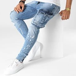 Tout neuf 🛒 Pantalon Cargo 15479 Bleu Denim de Classic Series 👍 -Classic Series Soldes classic series 329737 15479 MAVI 20220727T152654 03