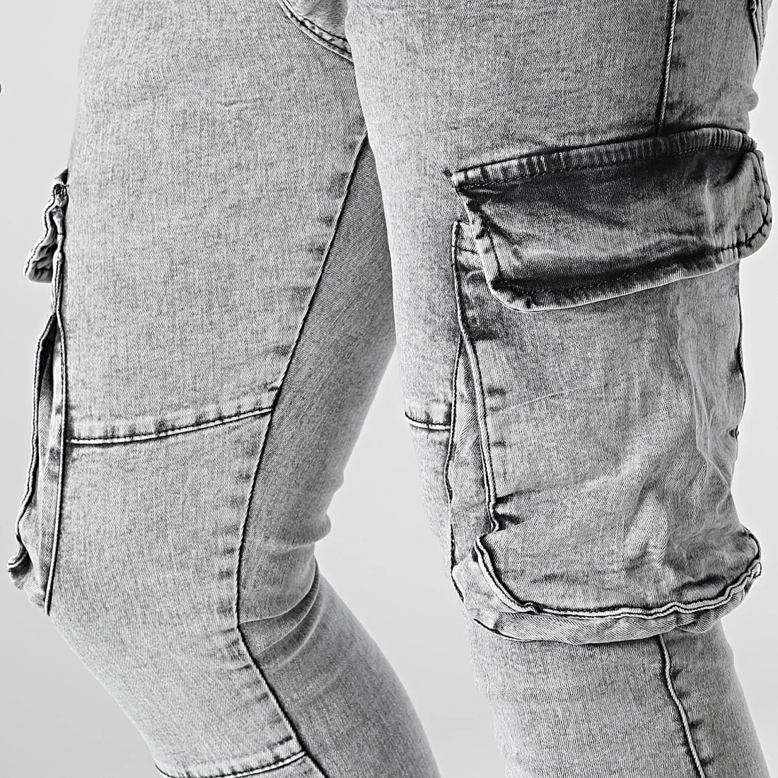 Meilleure vente 😍 Jean Slim Cargo 15357 Gris de Classic Series ✨ 4 Meilleure vente 😍 Jean Slim Cargo 15357 Gris de Classic Series ✨ – Image 2