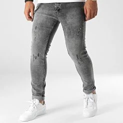 De gros 👏 Jean Skinny 15602 Gris Anthracite Chiné de Classic Series ✔️