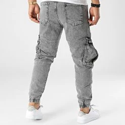 Le moins cher 👏 Pantalon Cargo Denim 15144 Gris Chiné de Classic Series 🎁 9 Le moins cher 👏 Pantalon Cargo Denim 15144 Gris Chiné de Classic Series 🎁 -Classic Series Soldes classic series 329745 15144 FUME 20220727T152414 04