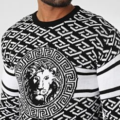 Sortie ✔️ Pull 52252 Noir Blanc Renaissance de Classic Series 🌟 -Classic Series Soldes classic series 329819 52252 NOIR 20220728T100000 02