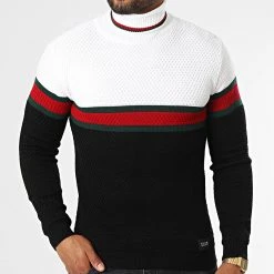 Meilleur prix 😍 Pull Col Roulé 52303 Noir Beige Clair de Classic Series ✨ -Classic Series Soldes classic series 329825 52303 NOIR 20220728T100208 03