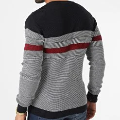 Sortie ⭐ Pull 52286 Bleu Marine Blanc de Classic Series 🧨 -Classic Series Soldes classic series 330812 52286 MARINE 20220811T142846 04