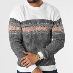 Vente flash 😀 Pull 52286 Beige Clair Noir de Classic Series 🔥