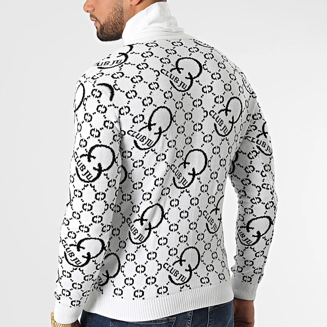 Nouveau 🥰 Pull Col Amplified 52235 Blanc de Classic Series 🔥 6 Nouveau 🥰 Pull Col Amplified 52235 Blanc de Classic Series 🔥 – Image 4