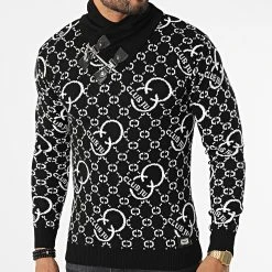 Remise ✔️ Pull Col Amplified 52235 Noir de Classic Series 🥰