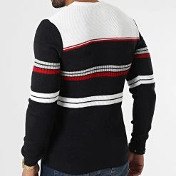 Offres 👏 Pull 52241 Bleu Marine Beige Clair de Classic Series 🎁 -Classic Series Soldes classic series 330836 52241 MARINE 20220811T142859 04