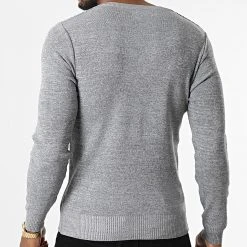 Sortie 🎉 Pull Col V G1812 Gris Chiné de Classic Series ❤️ -Classic Series Soldes classic series 332015 G1812 GREY 20220811T152506 04